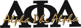 Alpha Phi Alpha Signature Iron-On Patch [Black]