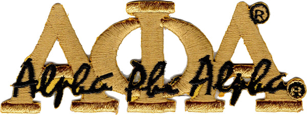 Alpha Phi Alpha Signature Iron-On Patch [Gold]