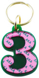 Alpha Kappa Alpha Color Mirror Line #3 Keychain [Green]
