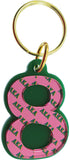 Alpha Kappa Alpha Color Mirror Line #8 Keychain [Green]