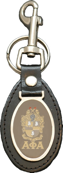 Alpha Phi Alpha Leather FOB Key Chain [Black]