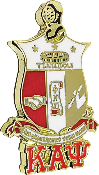 Kappa Alpha Psi Shield Flat Craft Medallion [Gold]