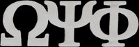 Omega Psi Phi Letters Lapel Pin [Silver]