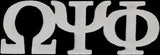 Omega Psi Phi Letters Lapel Pin [Silver]