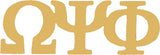 Omega Psi Phi Letters Lapel Pin [Gold]