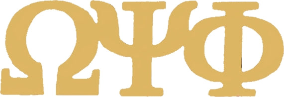 Omega Psi Phi Letters Lapel Pin [Gold]