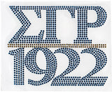 Sigma Gamma Rho 1922 Chapter Style Studstone Heat Transfer [Blue]