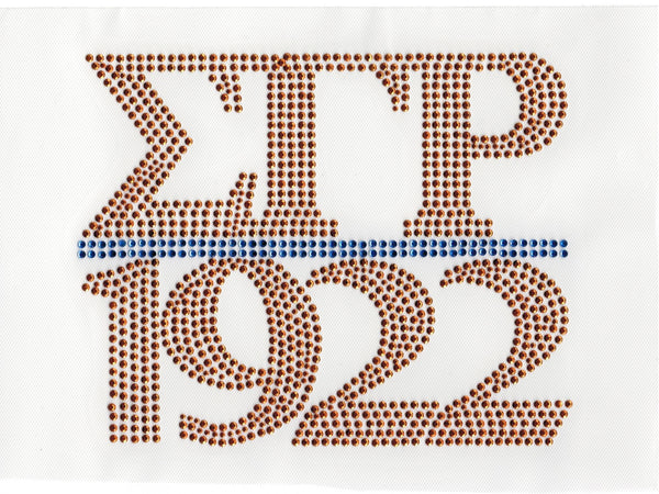Sigma Gamma Rho 1922 Chapter Style Studstone Heat Transfer [Gold]