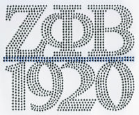 Zeta Phi Beta 1920 Chapter Style Studstone Heat Transfer [Silver]
