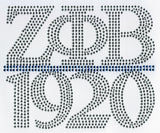 Zeta Phi Beta 1920 Chapter Style Studstone Heat Transfer [Silver]