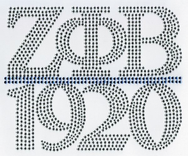 Zeta Phi Beta 1920 Chapter Style Studstone Heat Transfer [Silver]