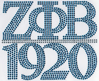Zeta Phi Beta 1920 Chapter Style Studstone Heat Transfer [Blue]