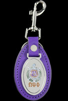Omega Psi Phi Leather FOB Key Chain [Purple]