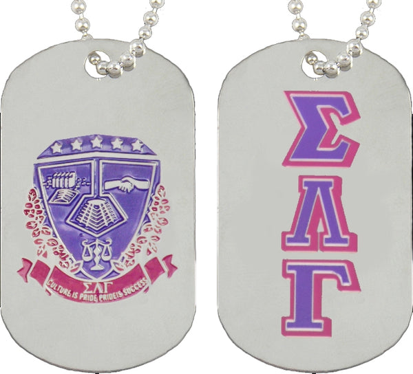 Sigma Lambda Gamma Double Sided Dog Tag [Silver]