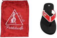 Delta Sigma Theta Flip Flops In Draw String Shoe Bag [Black]