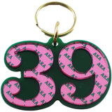 Alpha Kappa Alpha Color Mirror Line #39 Keychain [Green]