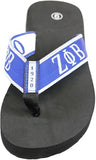 Zeta Phi Beta Flip Flops In Draw String Shoe Bag [Black]