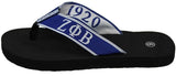 Zeta Phi Beta Flip Flops In Draw String Shoe Bag [Black]
