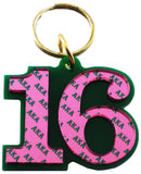 Alpha Kappa Alpha Color Mirror Line #16 Keychain [Green]