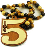 Iota Phi Theta Wood Color Bead Tiki Line #5 Medallion [Brown]