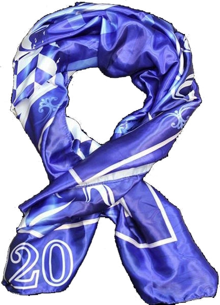 Zeta Phi Beta Satin Scarf With Box [Blue]