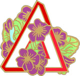 Delta Sigma Theta Violet Triangle Lapel Pin [Gold]