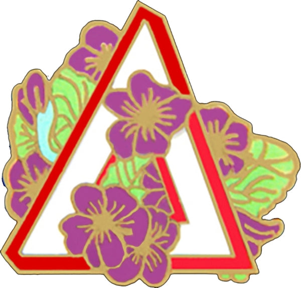 Delta Sigma Theta Violet Triangle Lapel Pin [Gold]