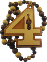 Iota Phi Theta Wood Color Bead Tiki Line #4 Medallion [Brown]