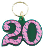 Alpha Kappa Alpha Color Mirror Line #20 Keychain [Green]