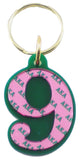 Alpha Kappa Alpha Color Mirror Line #9 Keychain [Green]