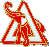 Delta Sigma Theta Elephant In Letter Lapel Pin [Gold]