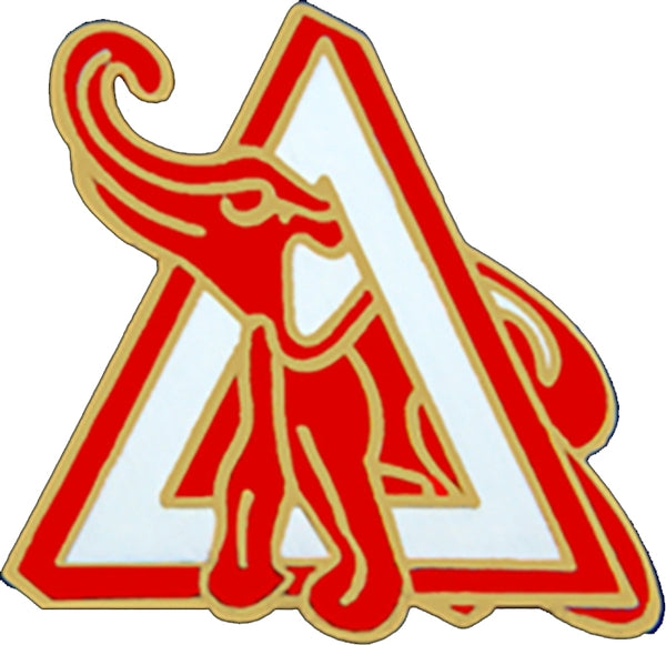 Delta Sigma Theta Elephant In Letter Lapel Pin [Gold]