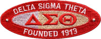 Delta Sigma Theta Founded 1913 Oval Iron-On Patch [Red]