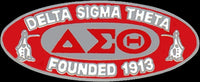 Delta Sigma Theta Founded 1913 Oval Lapel Pin [Silver]