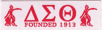 Delta Sigma Theta Founded 1913 Thin Woven Label Iron-On Patch [White]