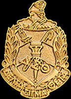 Delta Sigma Theta Sandblast Crest Cuff Links [Gold]