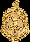 Delta Sigma Theta Sandblast Crest Cuff Links [Gold]