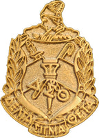 Delta Sigma Theta Sandblast Crest Lapel Pin [Gold]