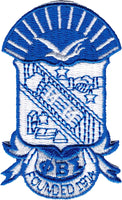 Phi Beta Sigma Shield Emblem Iron-On Patch [Blue]