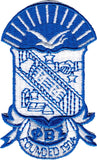 Phi Beta Sigma Shield Emblem Iron-On Patch [Blue]