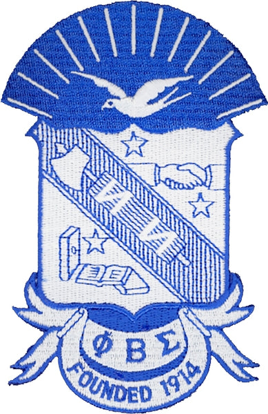 Phi Beta Sigma Shield Emblem Iron-On Patch [Blue]