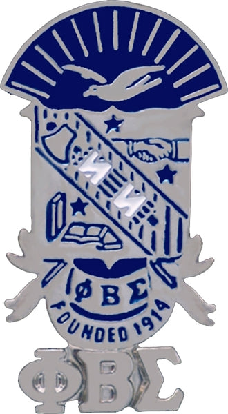Phi Beta Sigma Shield Flat Craft Medallion [Silver]