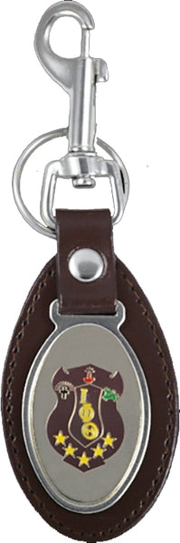 Iota Phi Theta Leather FOB Key Chain [Brown]