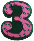 Alpha Kappa Alpha Acrylic Line #3 Mirror Pin [Green/Pink]