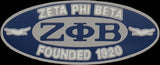 Zeta Phi Beta Founded 1920 Oval Lapel Pin [Silver]