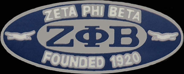 Zeta Phi Beta Founded 1920 Oval Lapel Pin [Silver]
