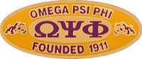 Omega Psi Phi Founded 1911 Oval Lapel Pin [Gold]