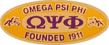 Omega Psi Phi Founded 1911 Oval Lapel Pin [Gold]