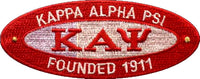 Kappa Alpha Psi Founded 1911 Oval Iron-On Patch [Red]