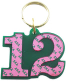Alpha Kappa Alpha Color Mirror Line #12 Keychain [Green]